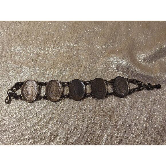 Vintage Nina Ricci for Avon Christmas Old World Antiqued Bronze Tone Bracelet 8" - Picture 7 of 9